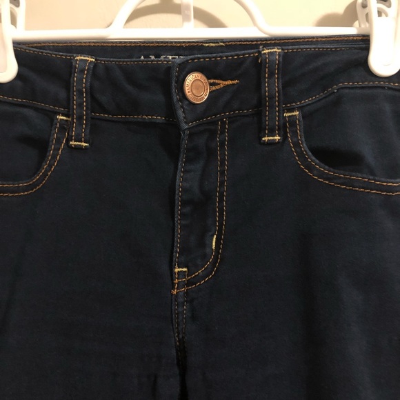 AE super stretch cropped blue jeggings - Picture 5 of 8